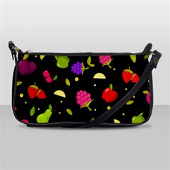 Vector Seamless Summer Fruits Pattern Colorful Cartoon Background Shoulder Clutch Bag by Vaneshart