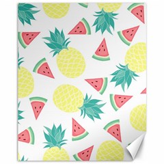 Vector Seamless Pattern With Pineapples Canvas 11  X 14  by Vaneshart