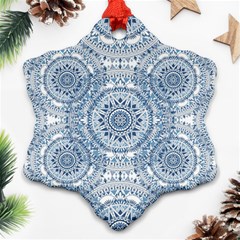 Boho Pattern Style Graphic Vector Snowflake Ornament (two Sides) by Sobalvarro