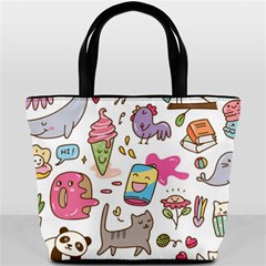 Set Kawaii Doodles Bucket Bag by Vaneshart