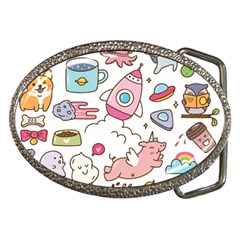 Set Kawaii Doodles Belt Buckles by Vaneshart