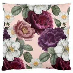 Romantic Floral Background Large Flano Cushion Case (one Side) by Vaneshart