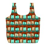 Bluegreen Pumpkins Full Print Recycle Bag (L) Front