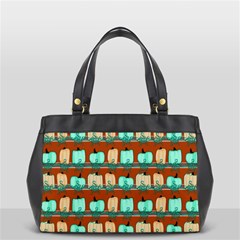 Bluegreen Pumpkins Oversize Office Handbag by bloomingvinedesign