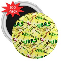 Ubrs Yellow 3  Magnets (100 Pack) by Rokinart