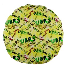 Ubrs Yellow Large 18  Premium Flano Round Cushions by Rokinart