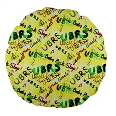 Ubrs Yellow Large 18  Premium Round Cushions by Rokinart