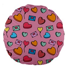 Candy Pattern Large 18  Premium Round Cushions by Sobalvarro