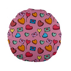 Candy Pattern Standard 15  Premium Flano Round Cushions by Sobalvarro