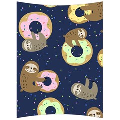 Cute Sloth With Sweet Doughnuts Back Support Cushion by Sobalvarro