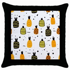 Pineapples Throw Pillow Case (black) by Sobalvarro