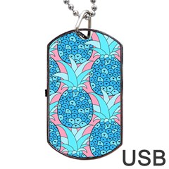 Pineapples Dog Tag Usb Flash (two Sides) by Sobalvarro