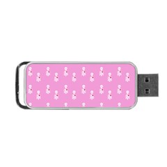 Skeleton Pink Portable Usb Flash (one Side) by snowwhitegirl