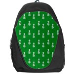 Skeleton Green Background Backpack Bag Front