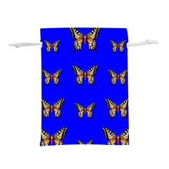 Butterfly Pattern Blue Insects Lightweight Drawstring Pouch (s) by Vaneshart