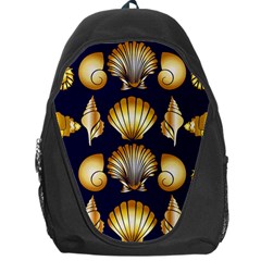 Snails See Shells Golden Backpack Bag by Vaneshart