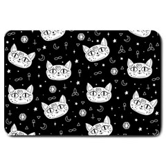 Gothic Cat Large Doormat  by Valentinaart