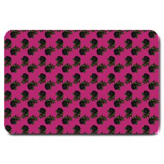 Black Rose Pink Large Doormat  by snowwhitegirl