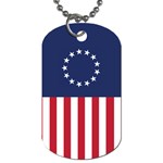 Betsy Ross flag USA America United States 1777 Thirteen Colonies vertical Dog Tag (Two Sides) Front