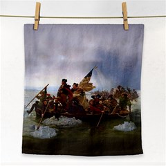 George Washington Crossing Of The Delaware River Continental Army 1776 American Revolutionary War Original Painting Face Towel by snek