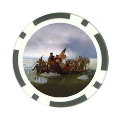 George Washington Crossing Of The Delaware River Continental Army 1776 American Revolutionary War Original Painting Poker Chip Card Guard (10 Pack) by snek