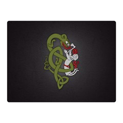 Pepe The Frog Rare Celtic Viking Norse Dragon Pattern Deus Vult Medieval Wojak Crusader Double Sided Flano Blanket (mini)  by snek