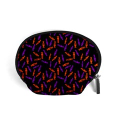 Halloween Candy On Black Accessory Pouch (small) by bloomingvinedesign