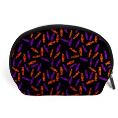 Halloween Candy On Black Accessory Pouch (large) by bloomingvinedesign