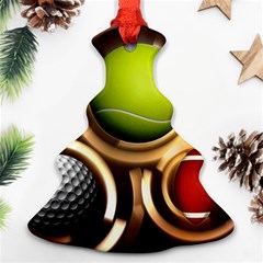 Sport Ball Tennis Golf Football Ornament (christmas Tree)  by HermanTelo