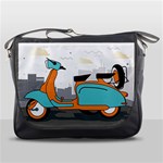 Retro Scooter Messenger Bag Front