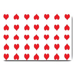 Heart Red Love Valentines Day Large Doormat  by HermanTelo