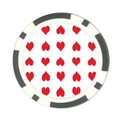 Heart Red Love Valentines Day Poker Chip Card Guard by HermanTelo