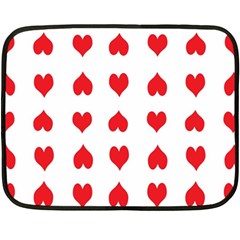 Heart Red Love Valentines Day Fleece Blanket (mini) by HermanTelo