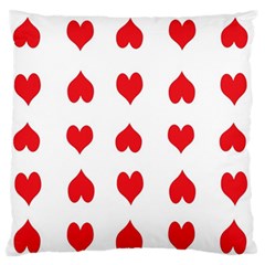 Heart Red Love Valentines Day Large Flano Cushion Case (two Sides) by HermanTelo