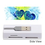 Heart Emotions Love Blue Memory Card Reader (Stick) Front