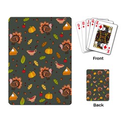 Thanksgiving Turkey Pattern Playing Cards Single Design (rectangle) by Valentinaart