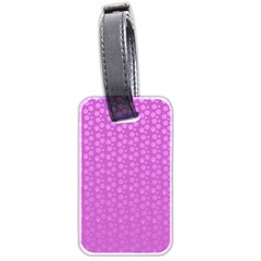 Background Polka Pink Luggage Tag (two Sides) by HermanTelo