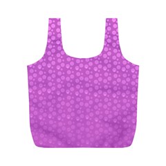 Background Polka Pink Full Print Recycle Bag (m) by HermanTelo