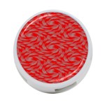 Background Abstraction Red Gray 4-Port USB Hub (Two Sides) Front