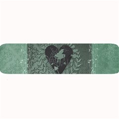 Elegant Heart With Piano And Clef On Damask Background Large Bar Mats by FantasyWorld7