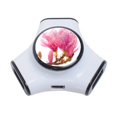 Magnolia Roze Aquarel Watercolor 3-port Usb Hub by picsaspassion