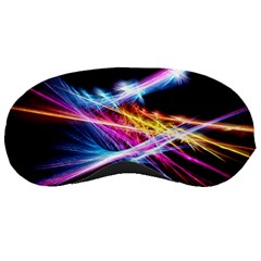 Colorful Neon Art Light Rays, Rainbow Colors Sleeping Mask by picsaspassion