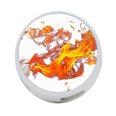 Can Walk On Volcano Fire, White Background 4-port Usb Hub (two Sides) by picsaspassion