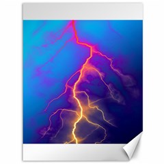 Blue Lightning Colorful Digital Art Canvas 36  X 48  by picsaspassion