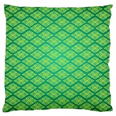 Pattern Texture Geometric Green Large Cushion Case (one Side) by Mariart