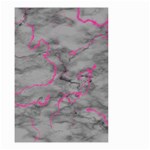 Marble light gray with bright magenta pink veins texture floor background retro neon 80s style neon colors print luxuous real marble Small Garden Flag (Two Sides) Front