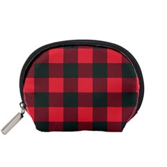 Canadian Lumberjack Red And Black Plaid Canada Accessory Pouch (small) by snek