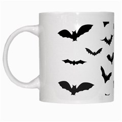 Bats Pattern White Mugs by Sobalvarro