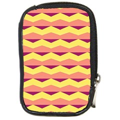 Background Colorful Chevron Compact Camera Leather Case by HermanTelo