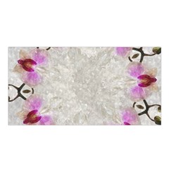 Orchidées Fleurs Abstrait Satin Shawl by kcreatif